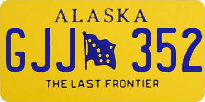 AK license plate GJJ352