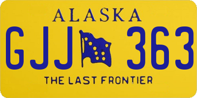 AK license plate GJJ363