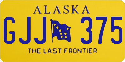 AK license plate GJJ375