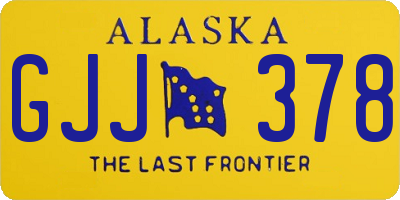 AK license plate GJJ378