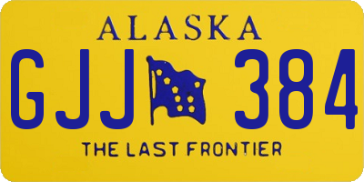 AK license plate GJJ384