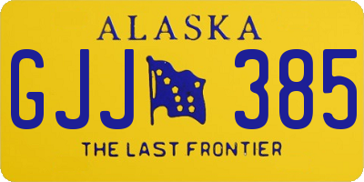 AK license plate GJJ385