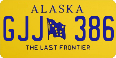 AK license plate GJJ386