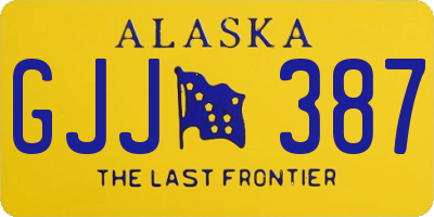 AK license plate GJJ387