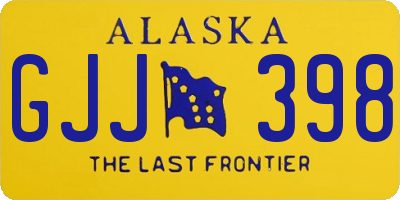 AK license plate GJJ398