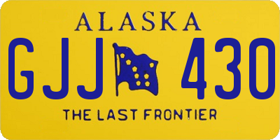AK license plate GJJ430