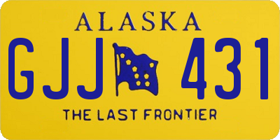 AK license plate GJJ431