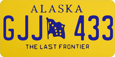 AK license plate GJJ433