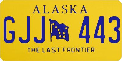 AK license plate GJJ443
