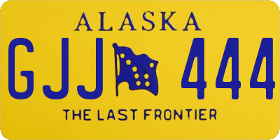 AK license plate GJJ444