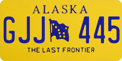AK license plate GJJ445