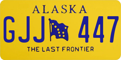 AK license plate GJJ447