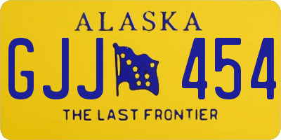 AK license plate GJJ454