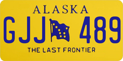 AK license plate GJJ489