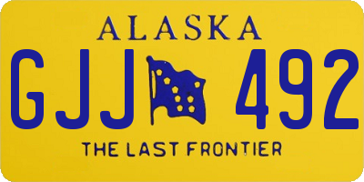 AK license plate GJJ492