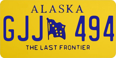 AK license plate GJJ494