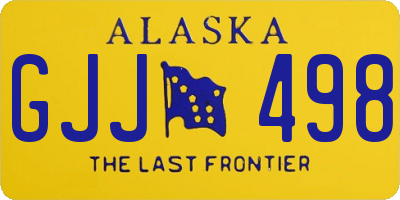AK license plate GJJ498