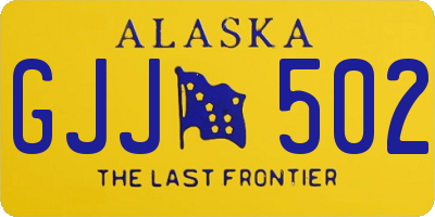 AK license plate GJJ502