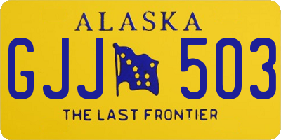 AK license plate GJJ503