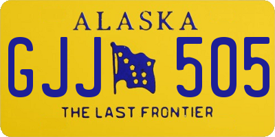 AK license plate GJJ505