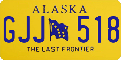 AK license plate GJJ518