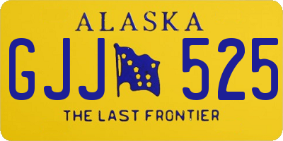 AK license plate GJJ525