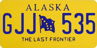 AK license plate GJJ535