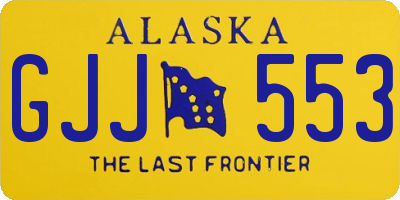 AK license plate GJJ553