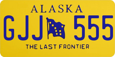 AK license plate GJJ555