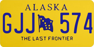 AK license plate GJJ574