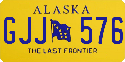 AK license plate GJJ576