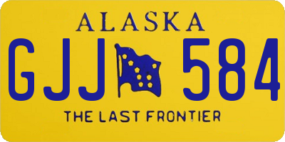 AK license plate GJJ584