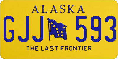 AK license plate GJJ593