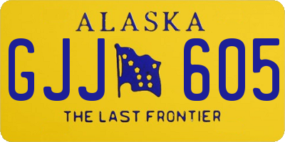AK license plate GJJ605