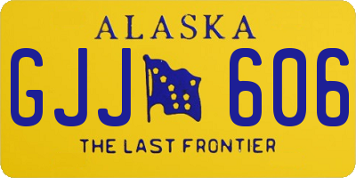 AK license plate GJJ606