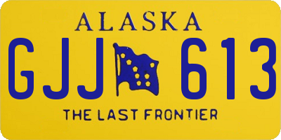 AK license plate GJJ613