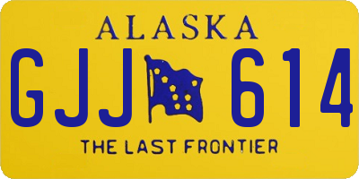AK license plate GJJ614