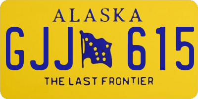 AK license plate GJJ615