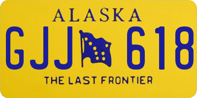 AK license plate GJJ618