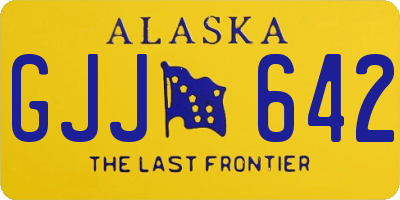 AK license plate GJJ642