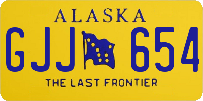 AK license plate GJJ654