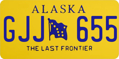 AK license plate GJJ655