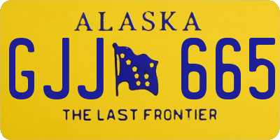 AK license plate GJJ665