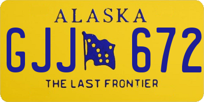 AK license plate GJJ672