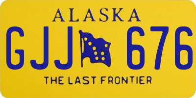 AK license plate GJJ676