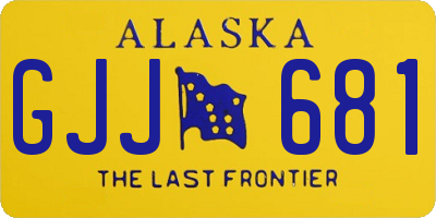 AK license plate GJJ681