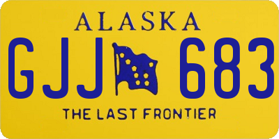 AK license plate GJJ683