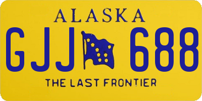 AK license plate GJJ688