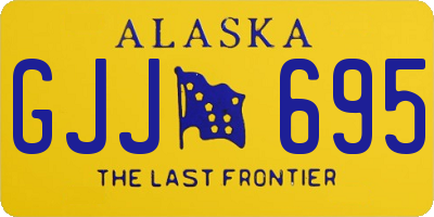 AK license plate GJJ695