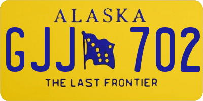AK license plate GJJ702